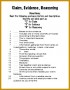 5 Claim Evidence Reasoning Worksheets