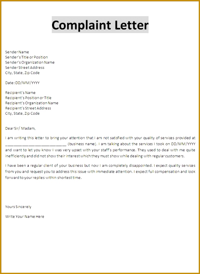 Professional Letters Free Printable Sample Customer plaint Response Letter Serves As A Letter Template For Clients To Make Best Formal Letter Template 884645
