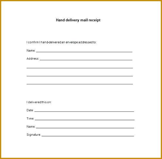 receipt letter hand delivered letter format delivery receipt template free sample example format receipt confirmation letter 532544