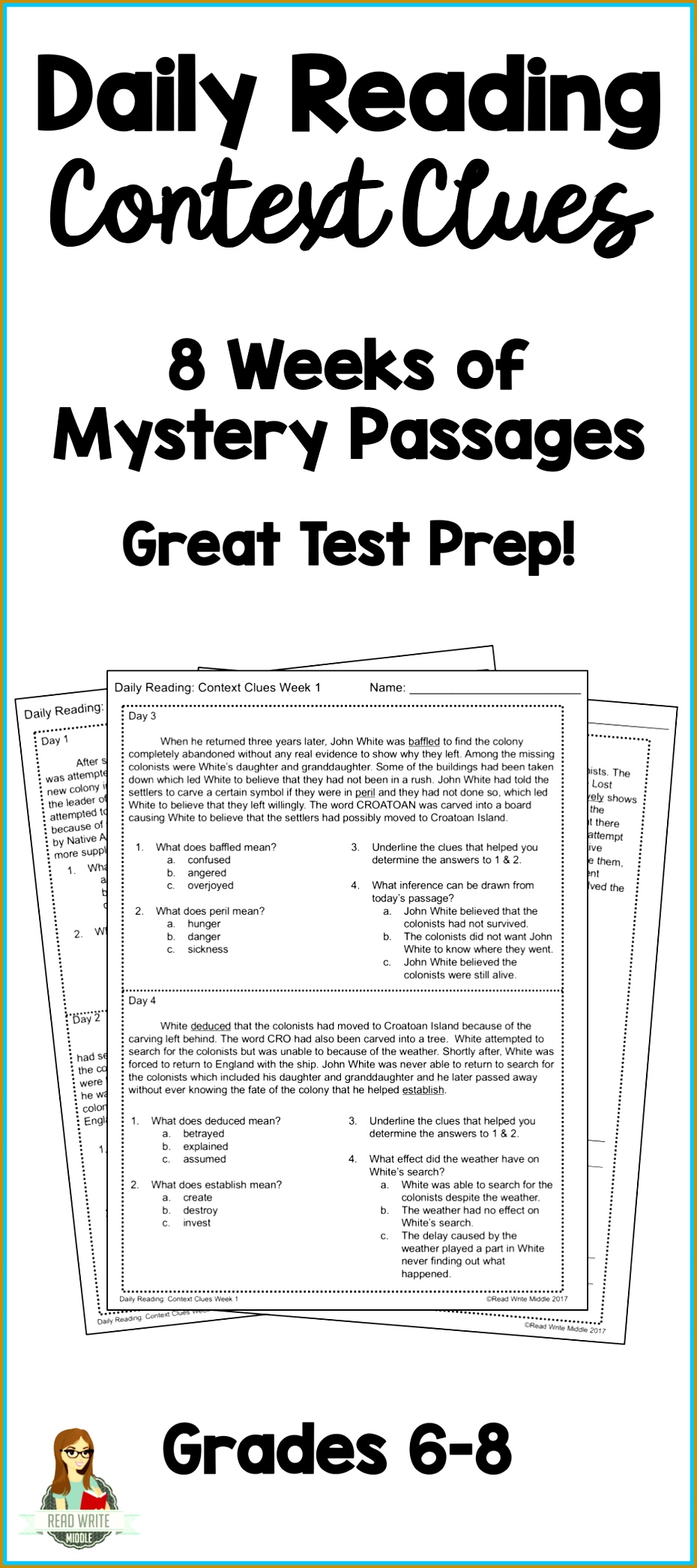 Daily Reading Context Clues Reading prehension Passages & Questions 2091930