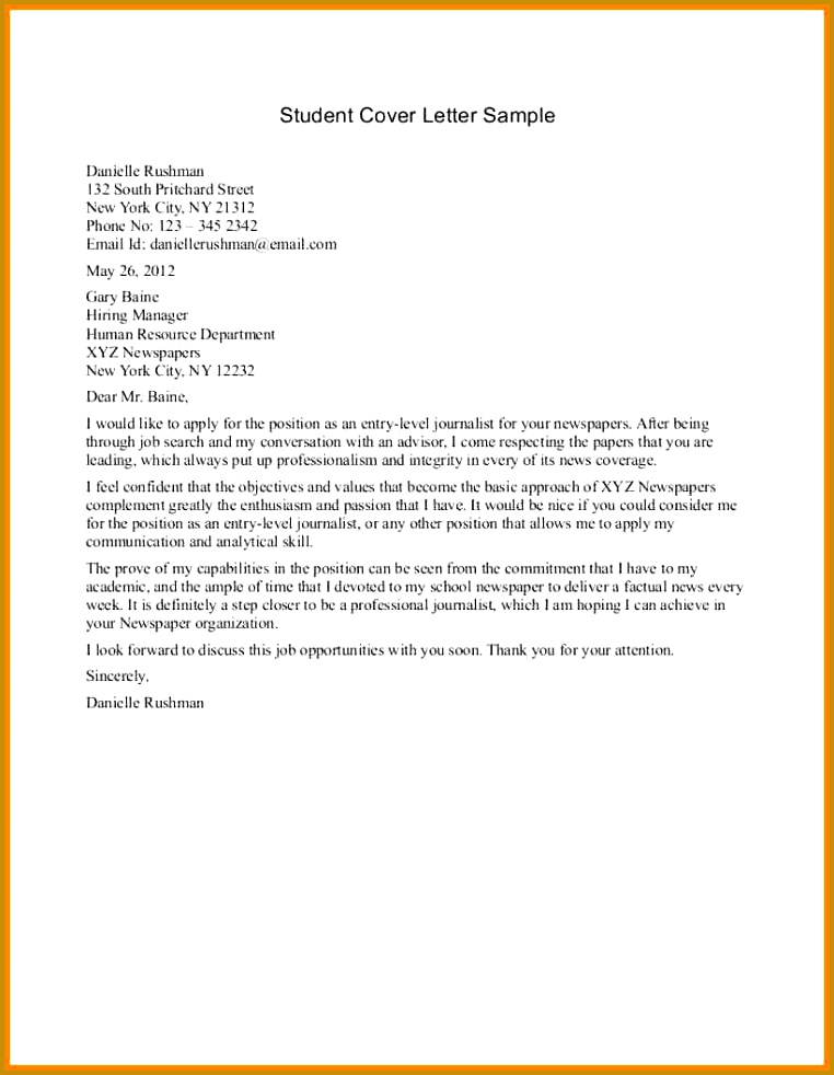Nursing Cover Letters Letter Internship Student Others 982762