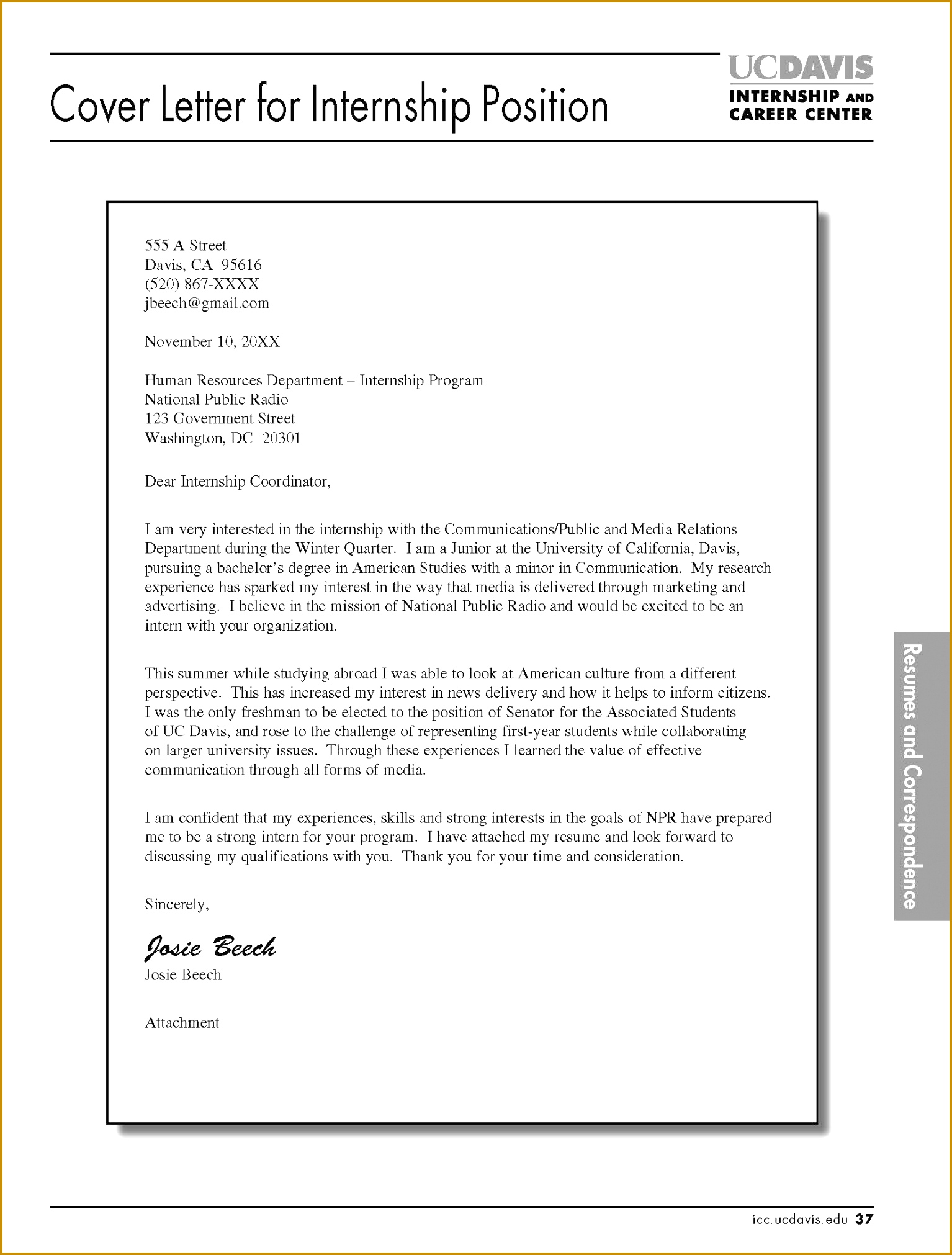 cover letter for internship sample 20221534