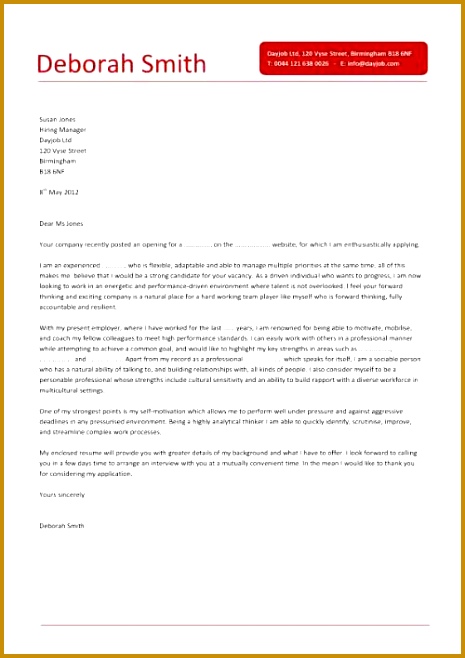 Simple cover letter design that is clear concise and straight to the point 658465