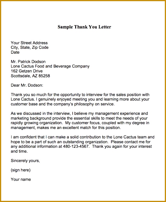 Thank you letters are used to express appreciation to an employer who interviewed you Be 576700