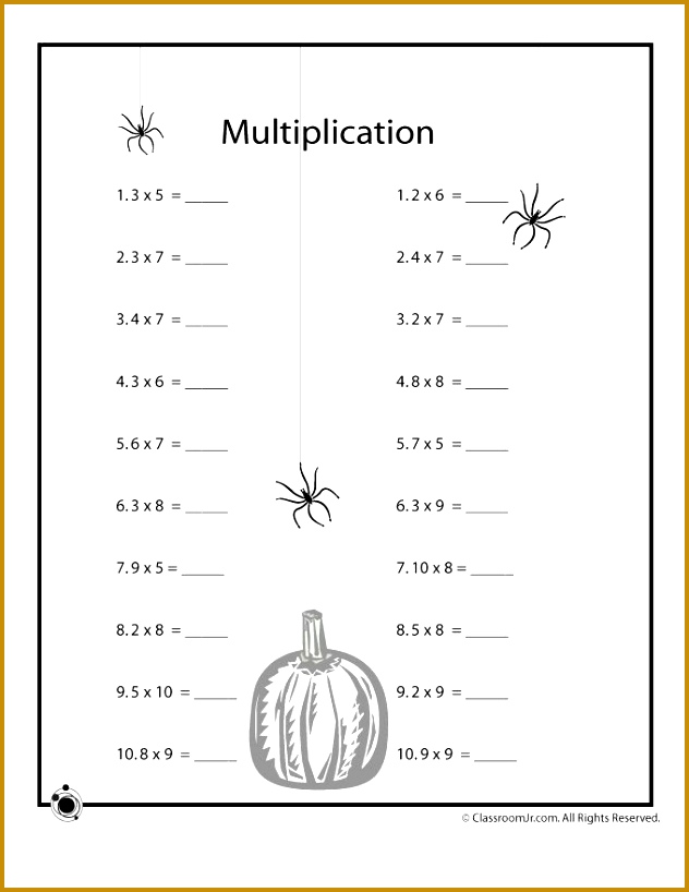 Free Halloween math worksheets for kids suitable for grade grade and grade students 632818