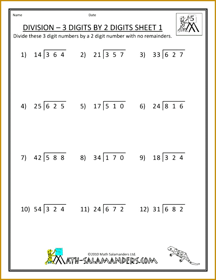 5th grade math worksheets division 3 digits by 938725