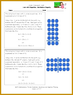 More with Properties Distributive Distributive PropertyHomeworkWorksheets 325250