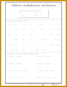 Addition multiplication and division Worksheets & Activities 284219