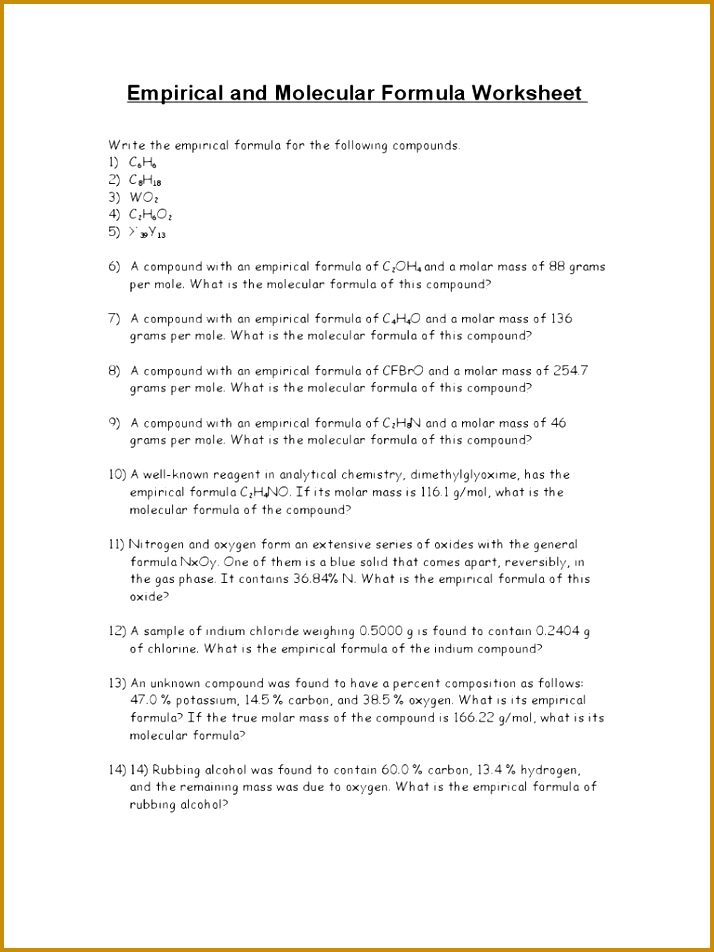Grams To Moles Worksheet 952714
