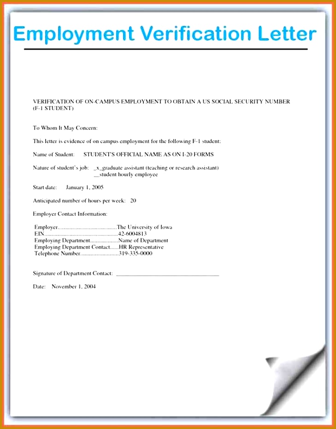Letter Employment Verification Bio Example 865677