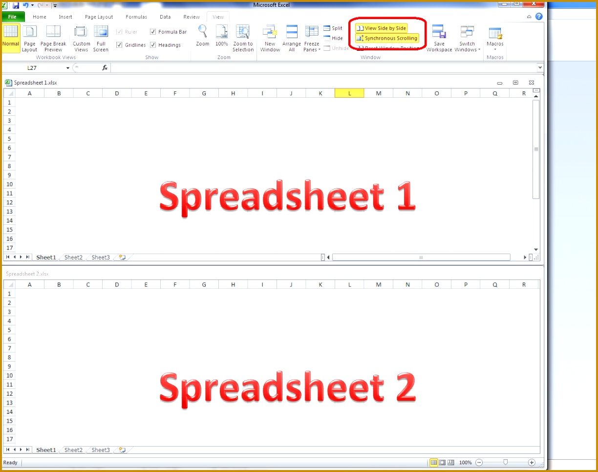 View side by side result excel 9661224