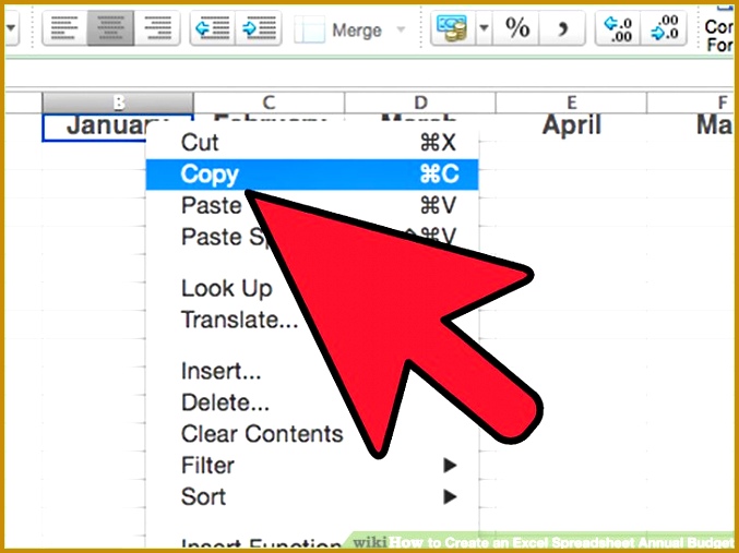 Image titled Create an Excel Spreadsheet Annual Bud Step 11 507677