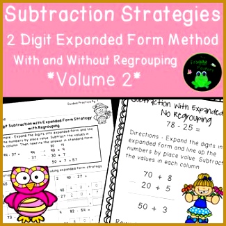 Subtraction Strategies Worksheets 2 Digit Expanded Form Volume 2 325325