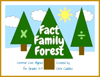 Fact Family Forest multiplication and division tree shaped fact triangles 251325