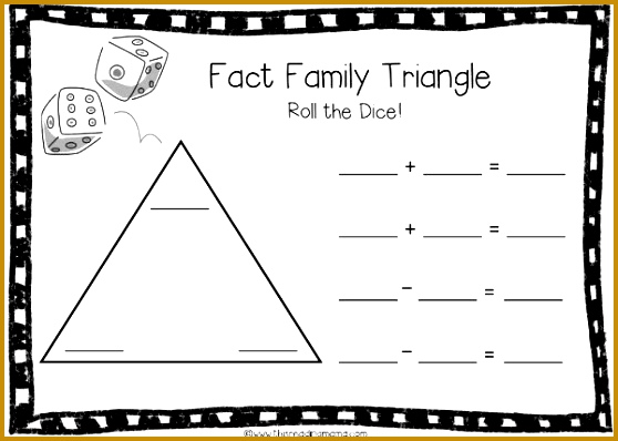 Fact Family Triangle Game Board for Addition and Subtraction 558398