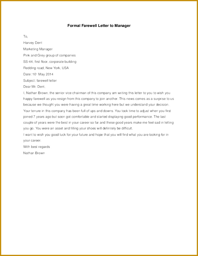 ficial Letter Goodbye Farewell Wish To Colleagues Just B Cause 876677