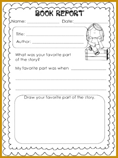 Book Report Templates for Kinder and First Graders 325244