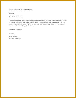 Sample Email Professor Asking for Notes 316409
