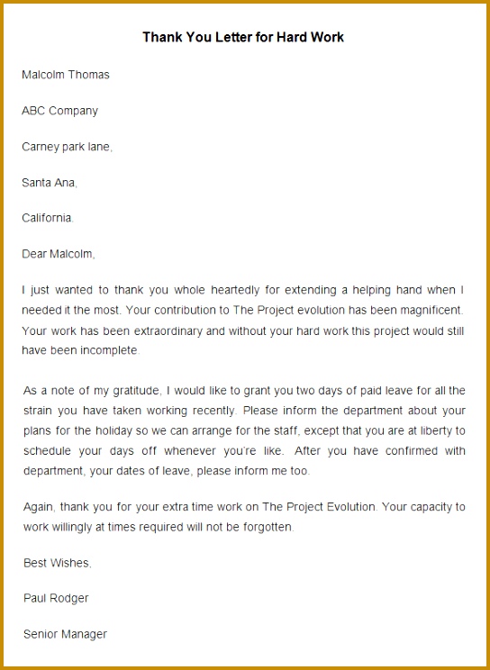 employee thank you letter template free word pdf documents for how to write a thank 744544