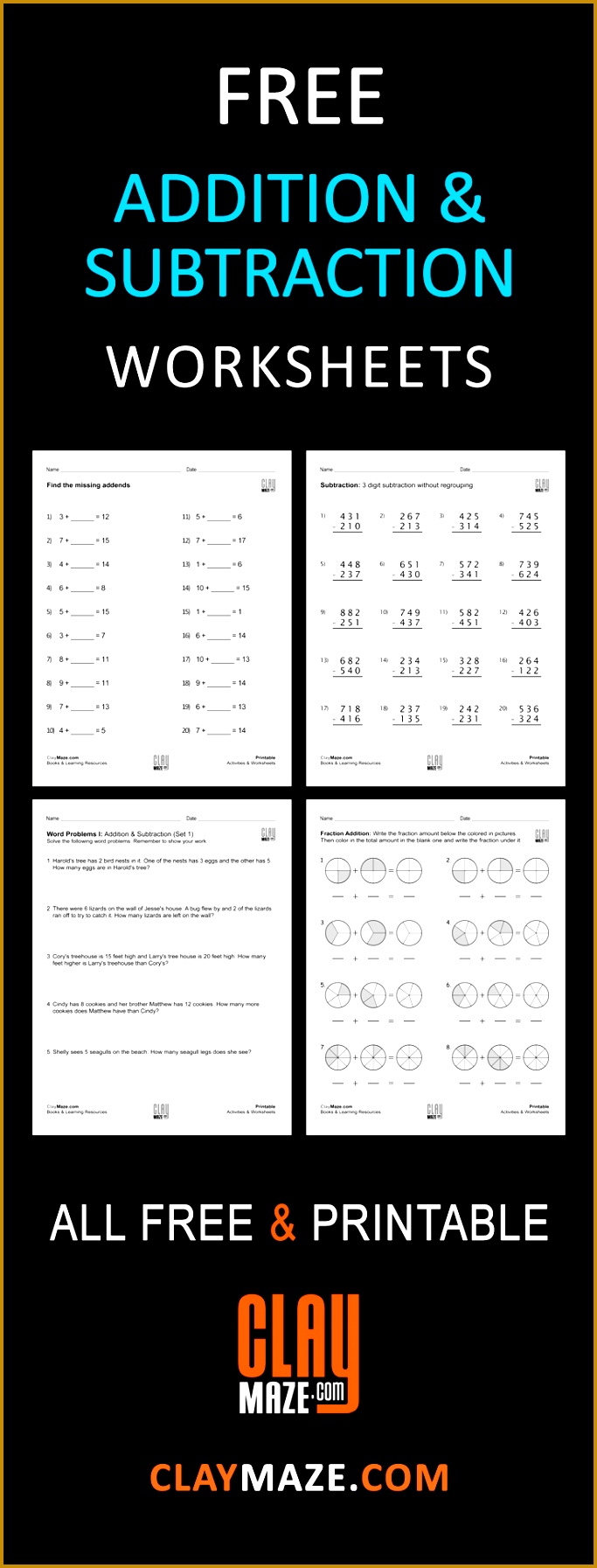 Free worksheets for all subjects by grade level and topics 1793683