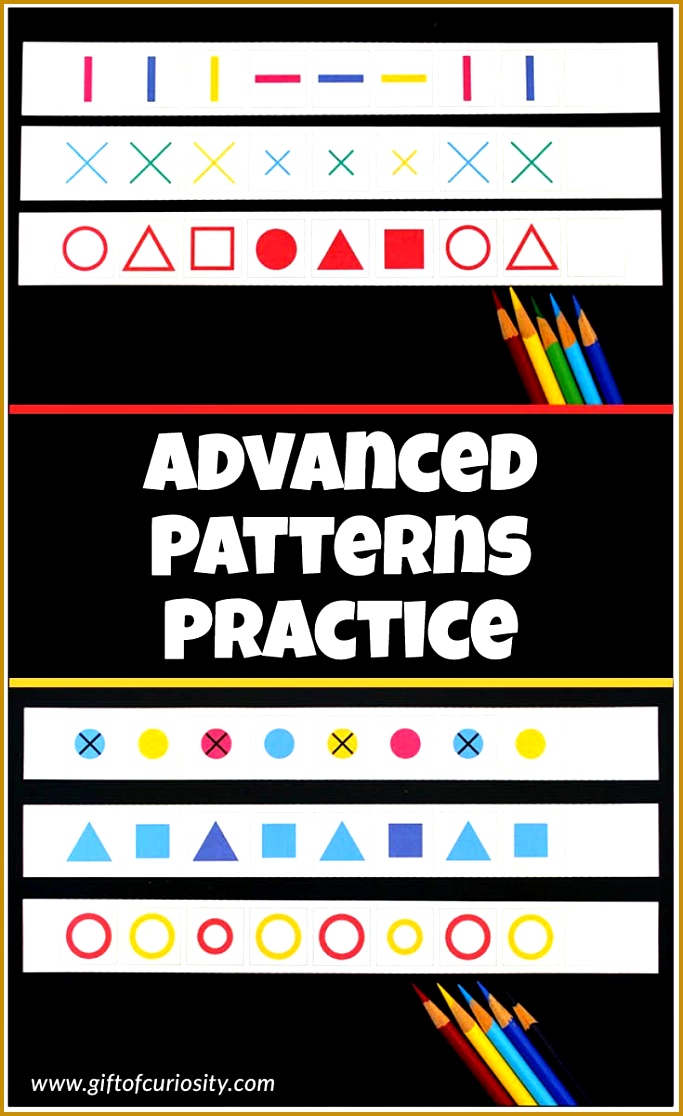 Advanced patterns worksheets for kids fun practice with plex patterns 1116683