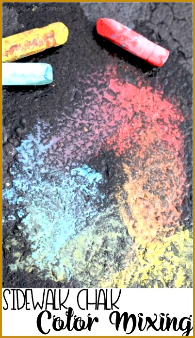 Wet Chalk Art for Kids Color Mixing Fun 697402