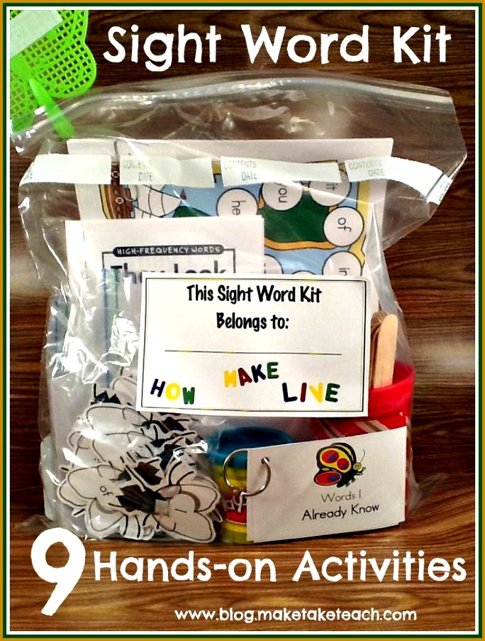 9 fun activities for teaching and practicing sight words Great for classroom volunteers or for parents who want to work with their child 903684