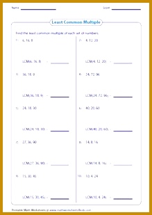 GCF Worksheets on finding the greatest mon factor of whole numbers monomials and polynomials 309219