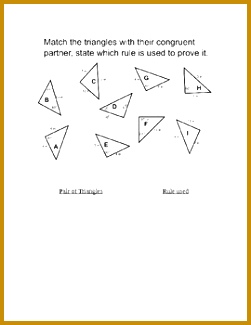 Students use SSS SAS ASA to determine if two triangles are congruent 325251