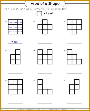Area Worksheet Counting Squares 298368