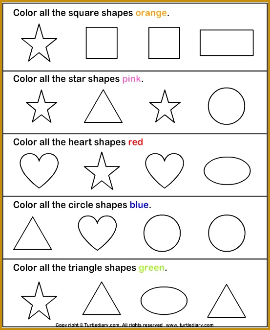 Shapes math Worksheets preschool Worksheets by janelle 674553