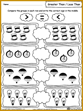 Using Less and Greater Than Signs by paring the Number of fz0wf Using Less and Greater Than Signs by paring the Number of Objects DownloadFREE Worksheet 372279