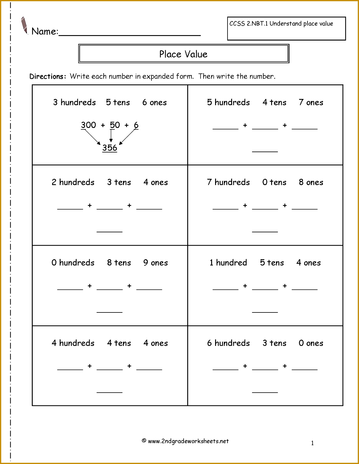 Place Value Expanded Form Worksheets Worksheets for all Download and Worksheets 15341185