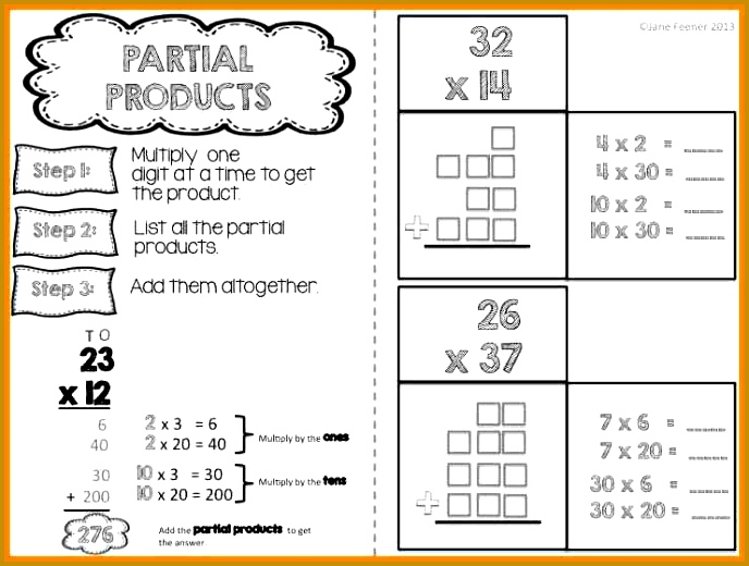 partial products worksheets 69b34c1e6d70dda1716d3f77ce e–math multiplication fractions 688520