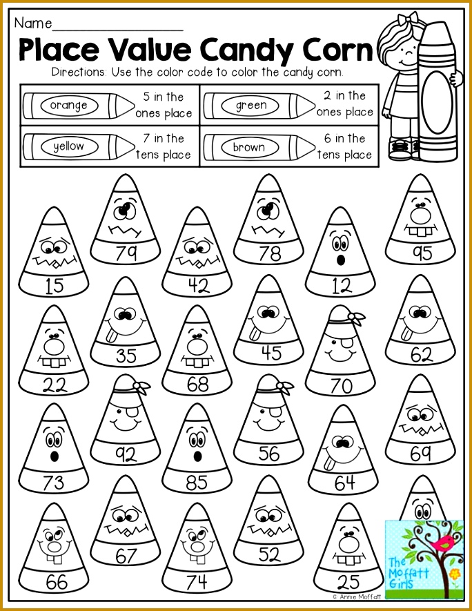 Place Value Candy Corn Such a FUN October math activity for First Grade 885684