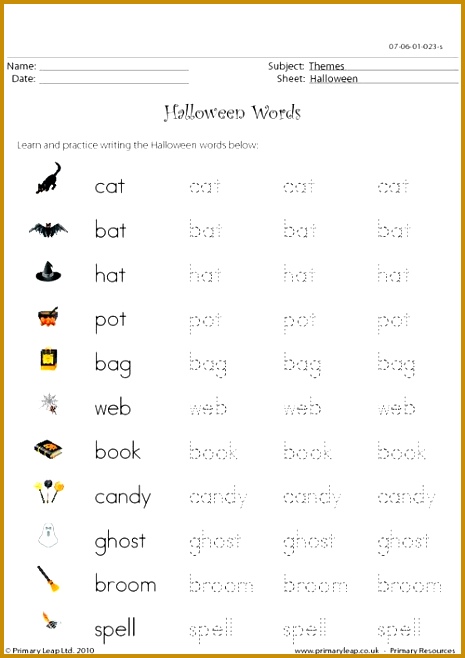 41 best Halloween Printable Worksheets PrimaryLeap images on 4dihw PrimaryLeap Halloween words Worksheet 658465