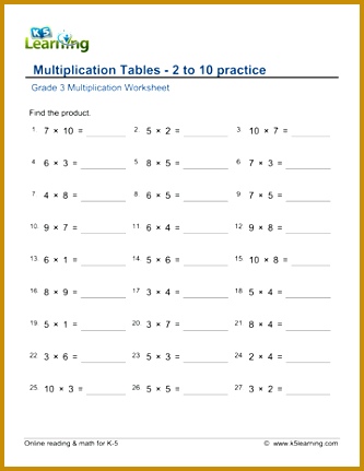 Grade 3 Multiplication Worksheet Math jsvug Grade 3 Multiplication Worksheet 431333