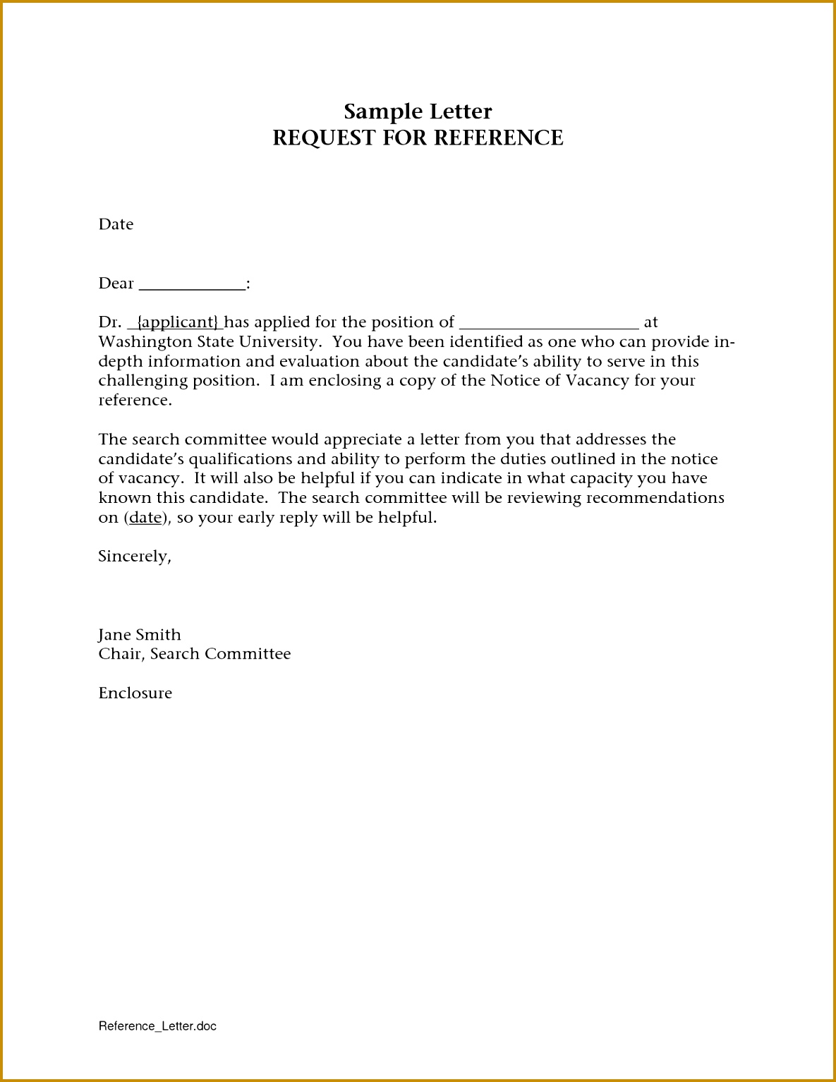 reference letter request sample 11851534