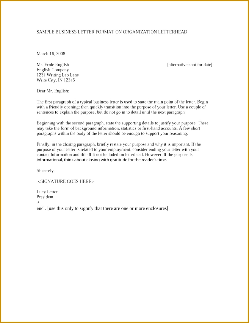 Printable Formal Business Letter 28 1083837