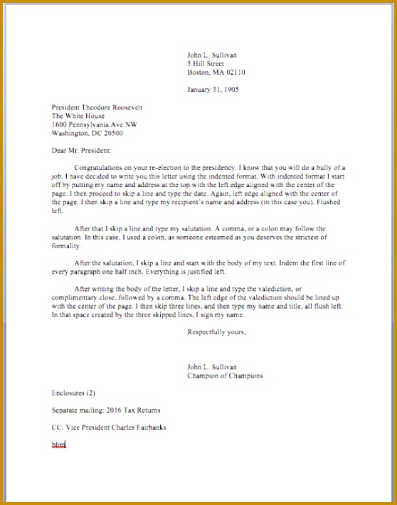 formal letter indented format 710558