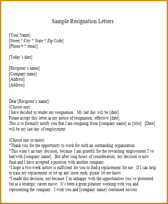 Informal Resignation Letter Sample 678558