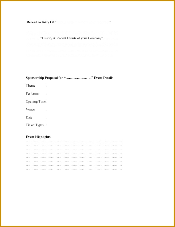 Proposal Sample Sponsorship Letter 768593