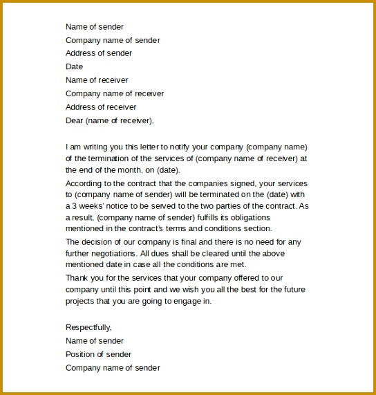 Company Services Termination Letter 571544