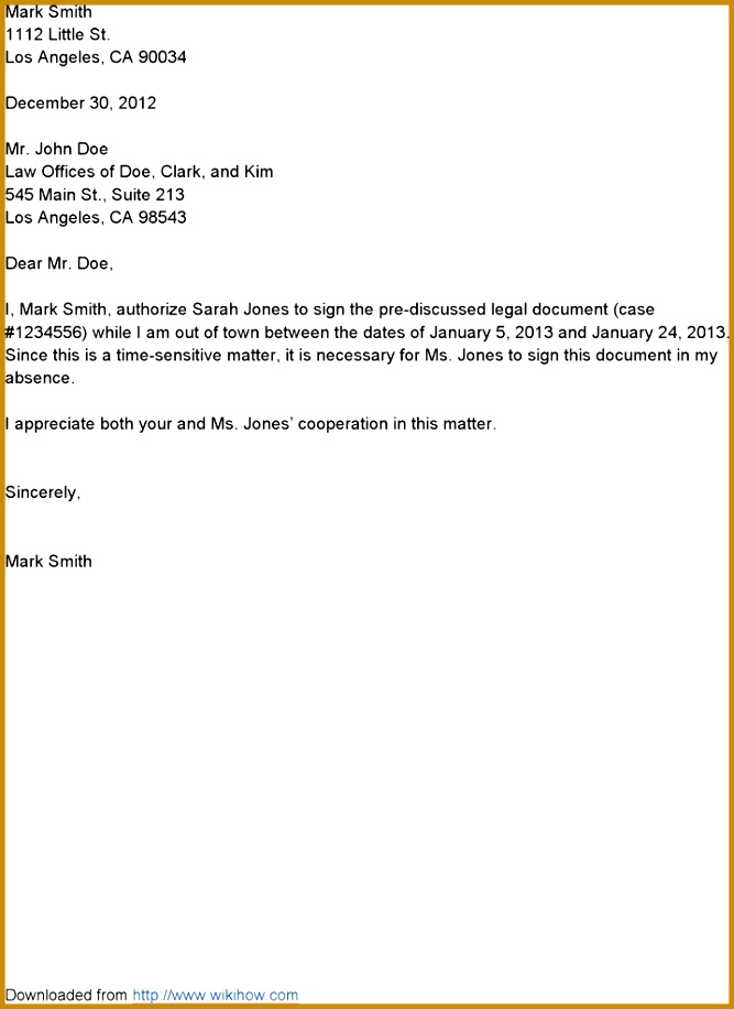 How to Write An Authorization Letter Sample Awesome 8 How to Write Authorization Letter 667916