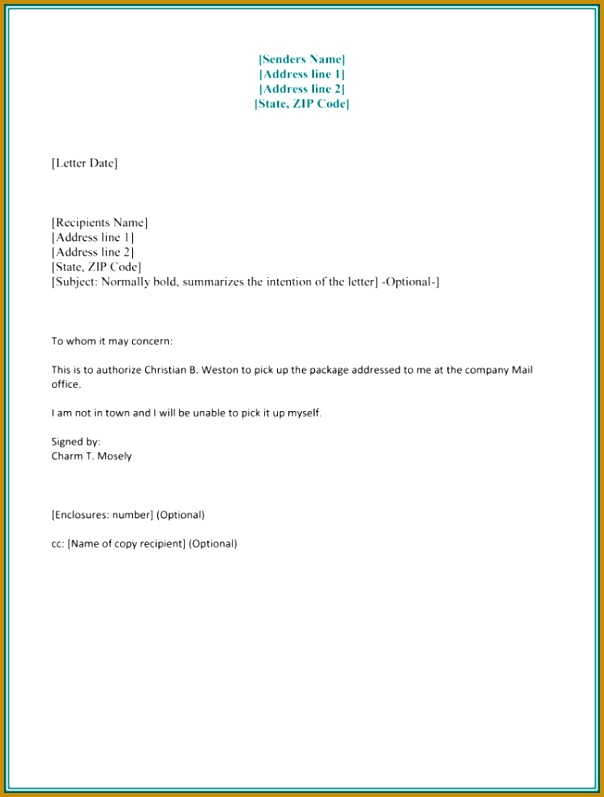 Authorization Letter Sample to Process Documents 797604