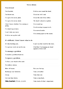 Stress Management Idioms 219309
