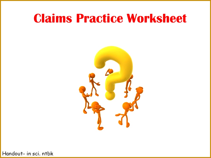 Claims Practice Worksheet 669892