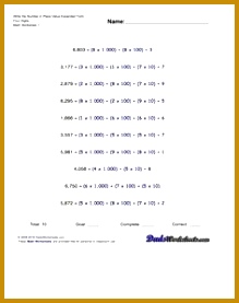 Free printable math worksheets for ordering sets of positive and negative whole numbers with different place values 219277