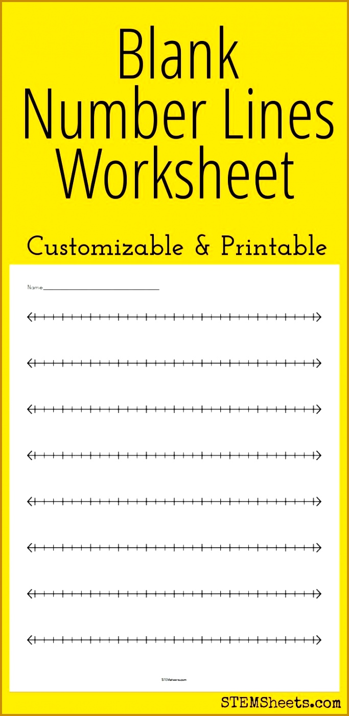 Blank Number Lines Worksheet Customizable and Printable 1399683