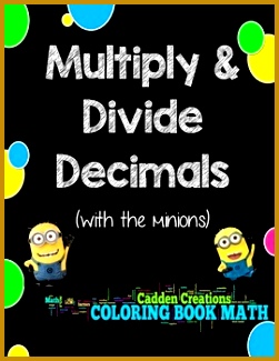 Multiply & Dividing Decimals Coloring Book Math 325251